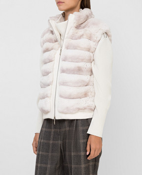 Florence Mode Світло-бежевий жилет з шиншили 20N02C