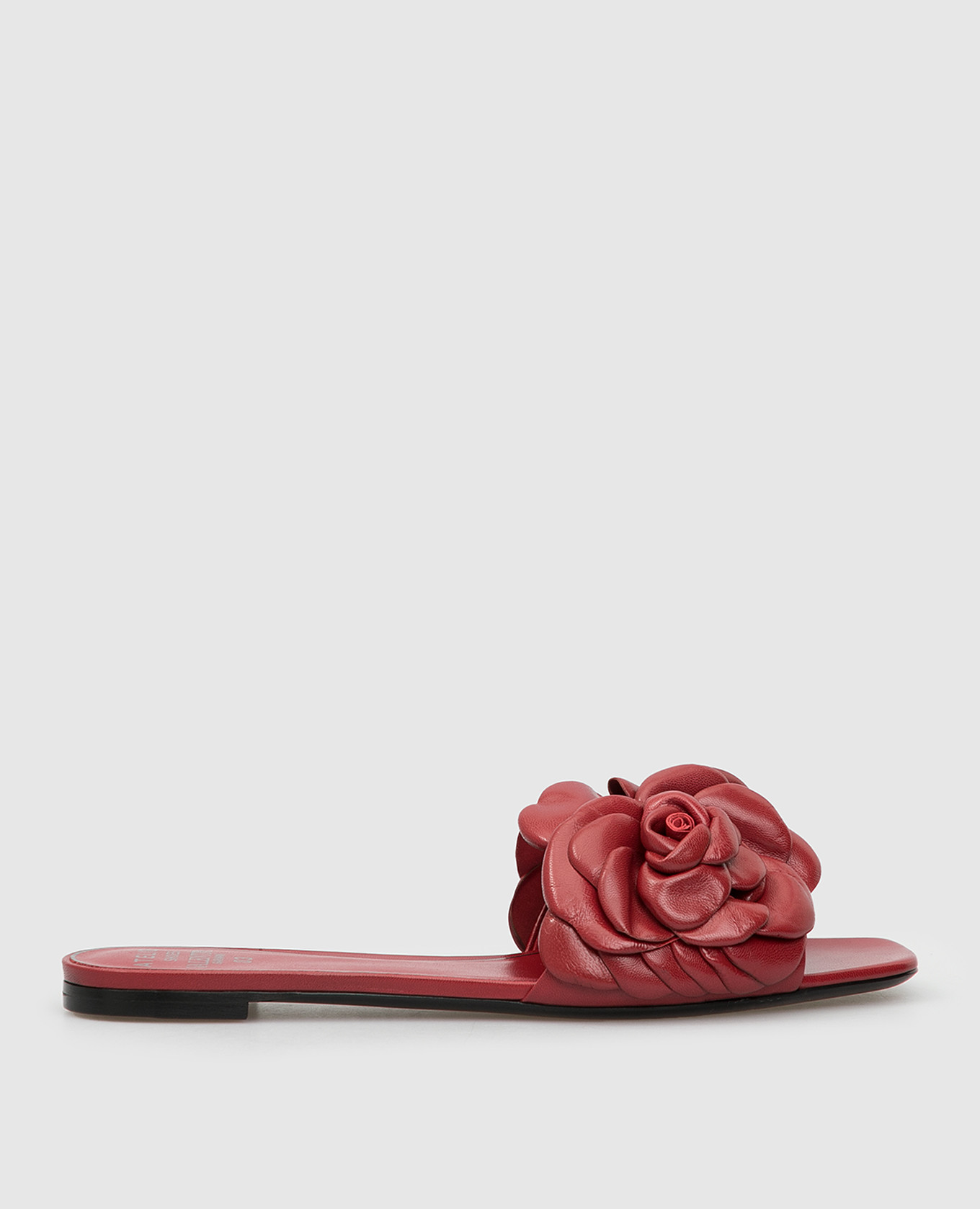 

Красные кожаные шлепанцы Valentino, Красный, Шлепанцы