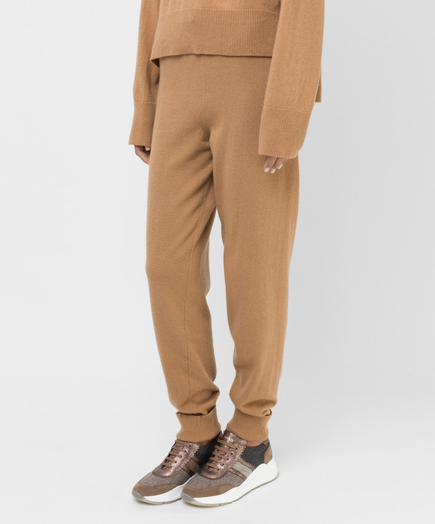 Babe Pay Pls Beige wool and cashmere joggers DFB034 image 3