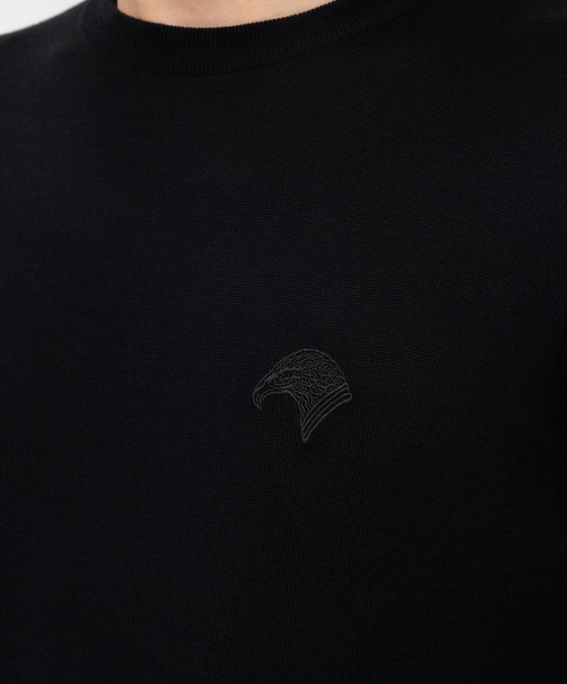 Stefano Ricci Джемпер з вовни з вишивкою емблеми логотипу K303071G01F21445 зображення 5