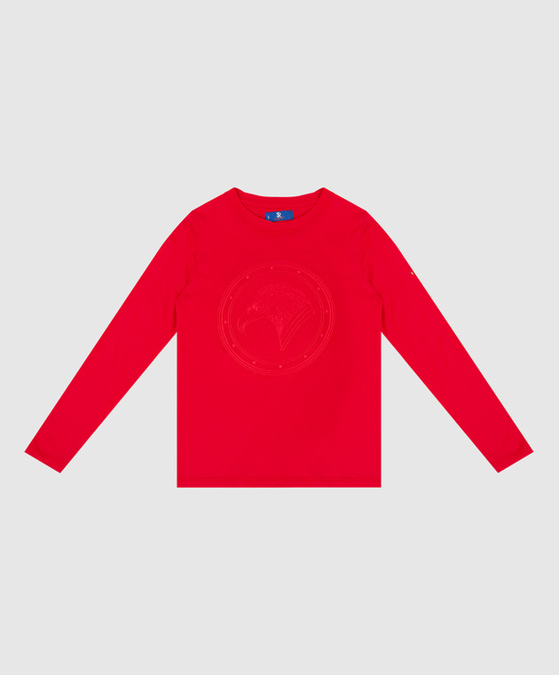 Stefano Ricci Детский красный лонгслив с вышивкой YNH8400011803