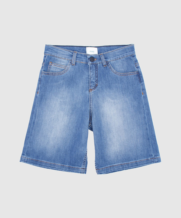 Fendi Дитячі блакитні джинсові шорти JMF1261012