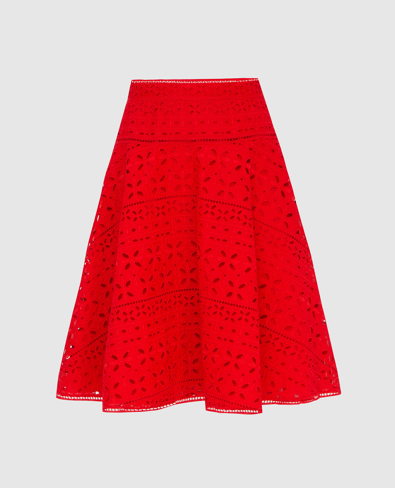 

Юбка в прошву Ermanno Scervino, Красный, Юбки Миди