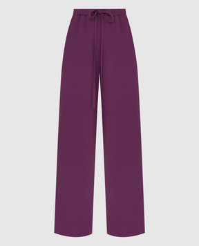 Valentino Фіолетові шовкові штани XB3RB4D01MM