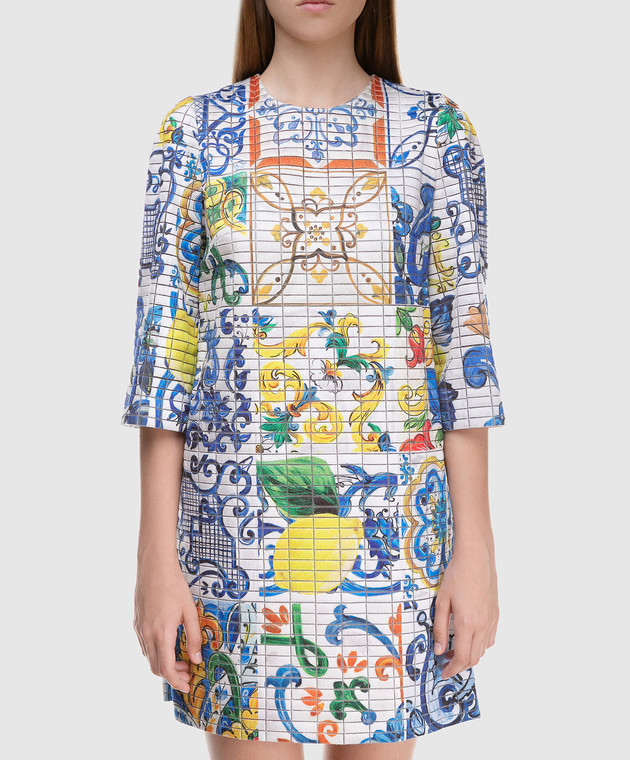 Dolce&Gabbana Платье из шелка F69U8THSMRW изображение 3
