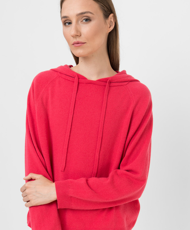Allude Raspberry cashmere hoodie 21511116 image 5