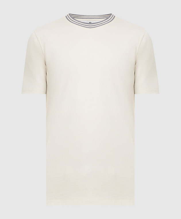 Brunello Cucinelli Светло-бежевая футболка M0T618245
