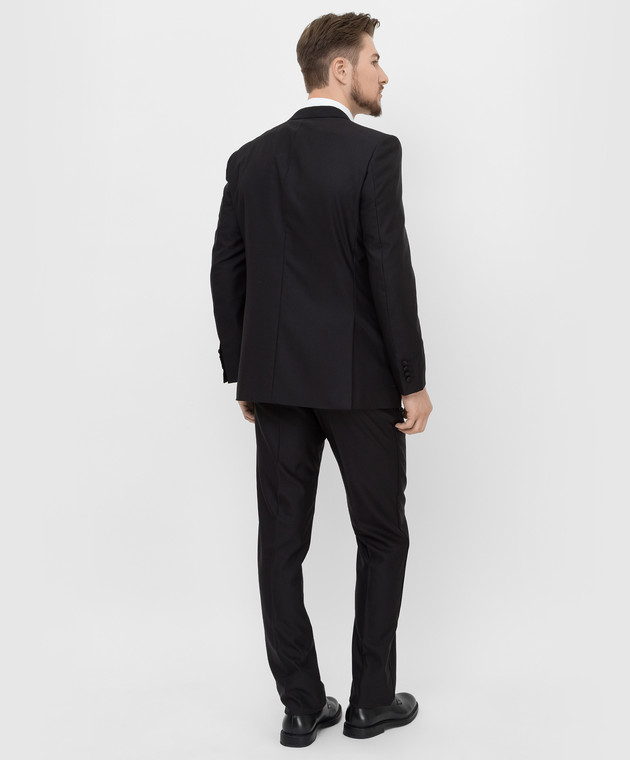 Stefano Ricci Черный костюм из шерсти M2SF431S26HB изображение 4