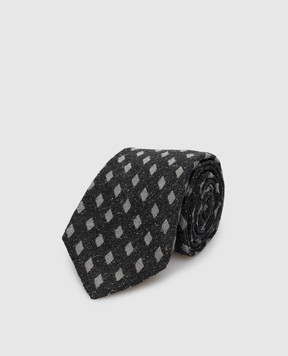 ISAIA Темно-серый галстук из шелка и шерсти CRV007CV52C