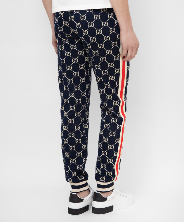 Gucci Брюки с узором монограммы логотипа 496920X9V05 изображение 4