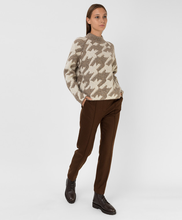 Loro Piana Cashmere sweater in contrast pattern FAL8601 image 2