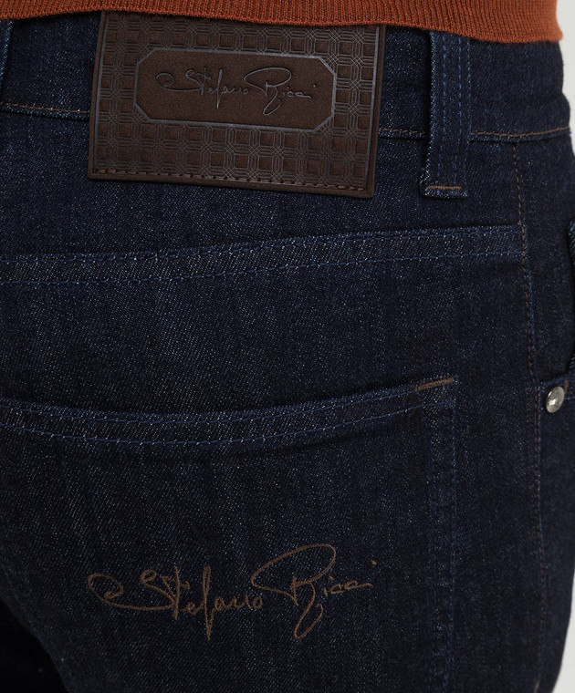 Stefano Ricci Темно-сині джинси MFT14S1090E3BL зображення 5