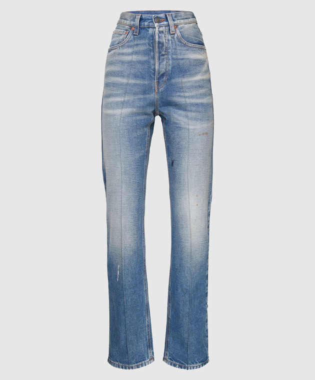Gucci Синие джинсы с вышивкой 478020