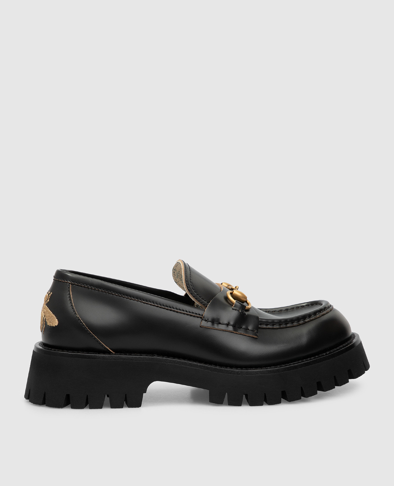 

Кожаные лоферы Horsebit Gucci, Черный, Лоферы
