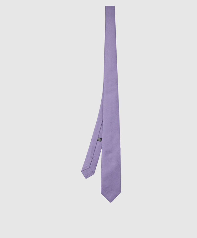 Stefano Ricci Children's silk lilac jacquard tie YCCX94102 image 2