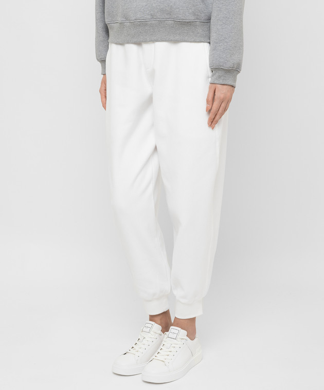 Philosophy di Lorenzo Serafini Білі спортивні брюки з вишивкою логотипу A03105747 зображення 3