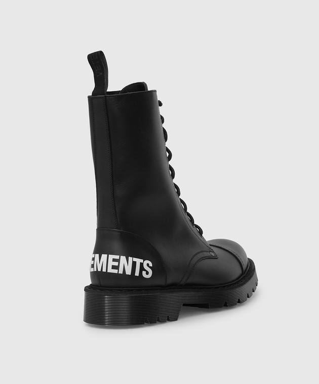 Vetements Кожаные ботинки с принтом логотипа UA52BO200Bm изображение 4