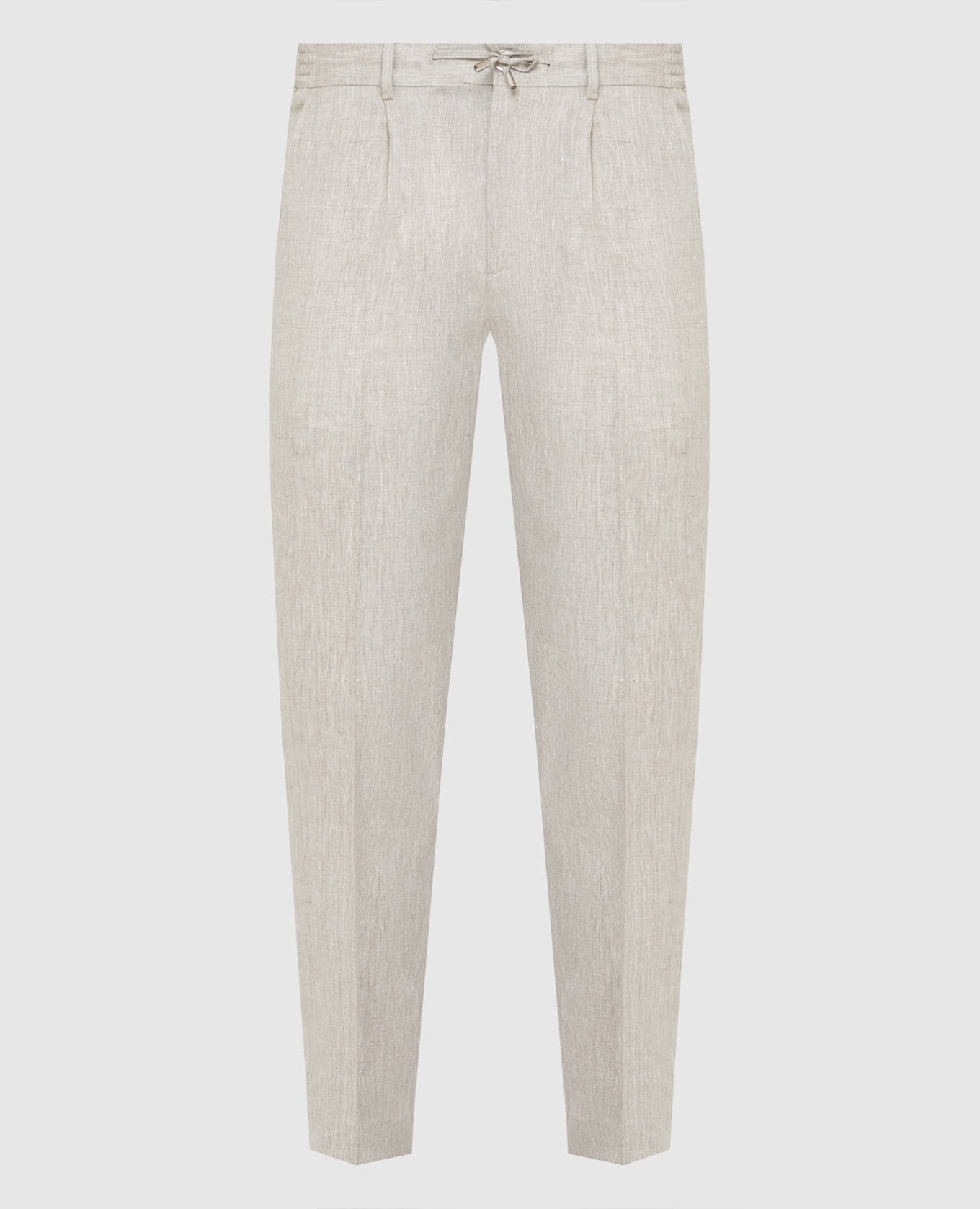 

Светло-бежевые брюки из льна Stefano Ricci, Светло-бежевый, Повседневные брюки casual