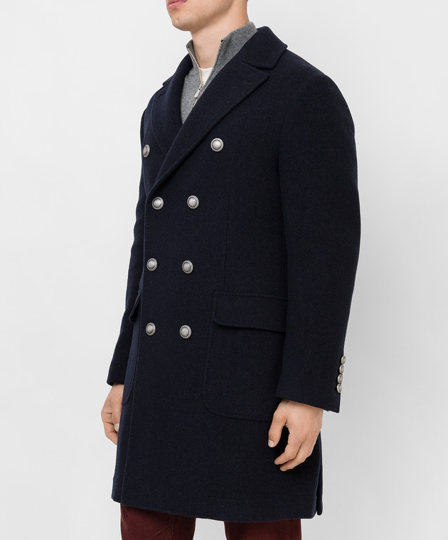 Brunello Cucinelli Двобортне пальто з  вовни MQ4219003D зображення 3