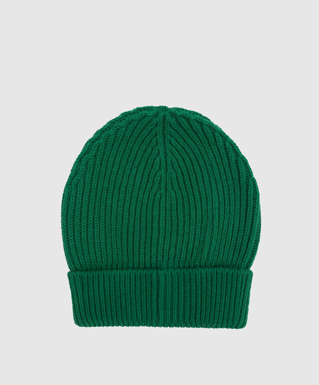 Dolce&Gabbana Зеленая шапка из  шерсти с логотипом GXE83TJBVB6 изображение 3