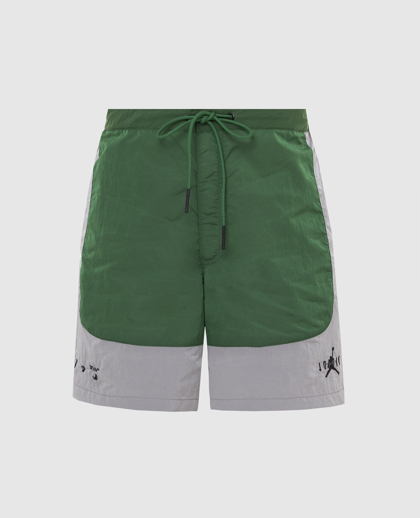 

Зеленые шорты с вышивкой, Зеленый, Шорты