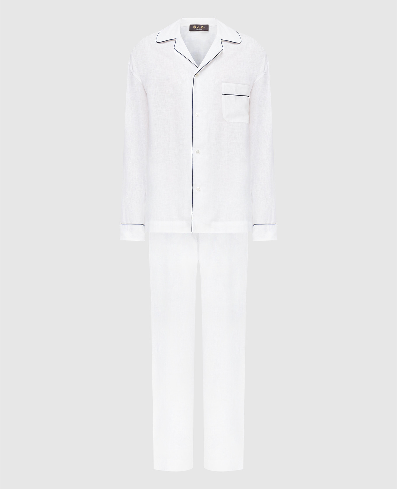 

Белая пижама из льна Loro Piana, Белый, Пижамы