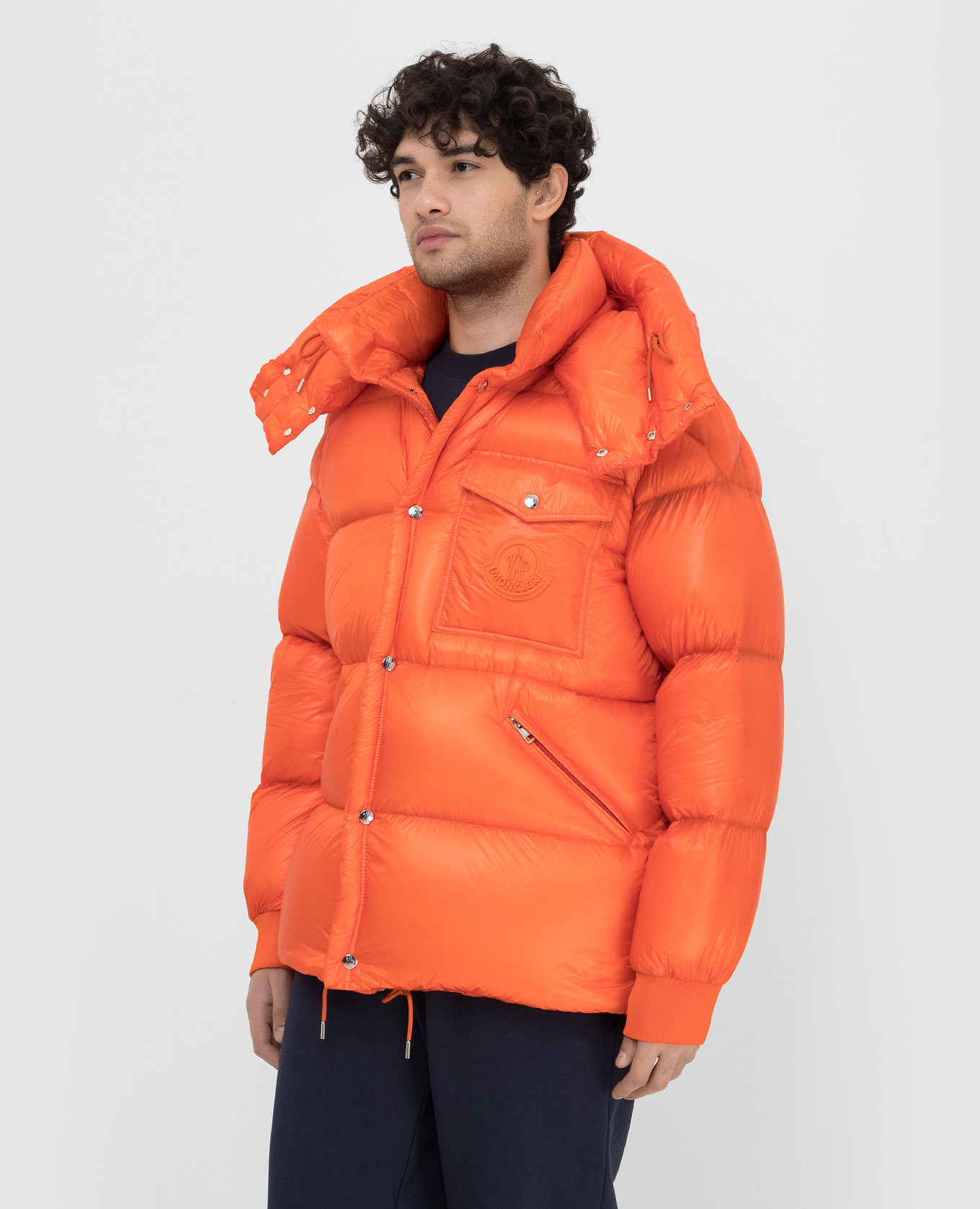 Moncler Оранжевая пуховая куртка Lamentin 1A00161539WF изображение 3