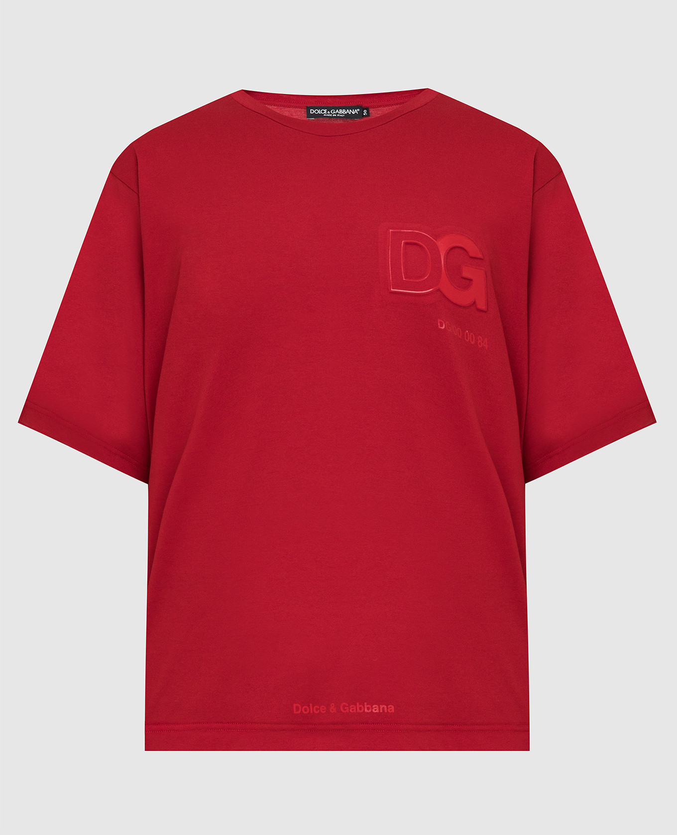 Красная футболка с фактурным логотипом