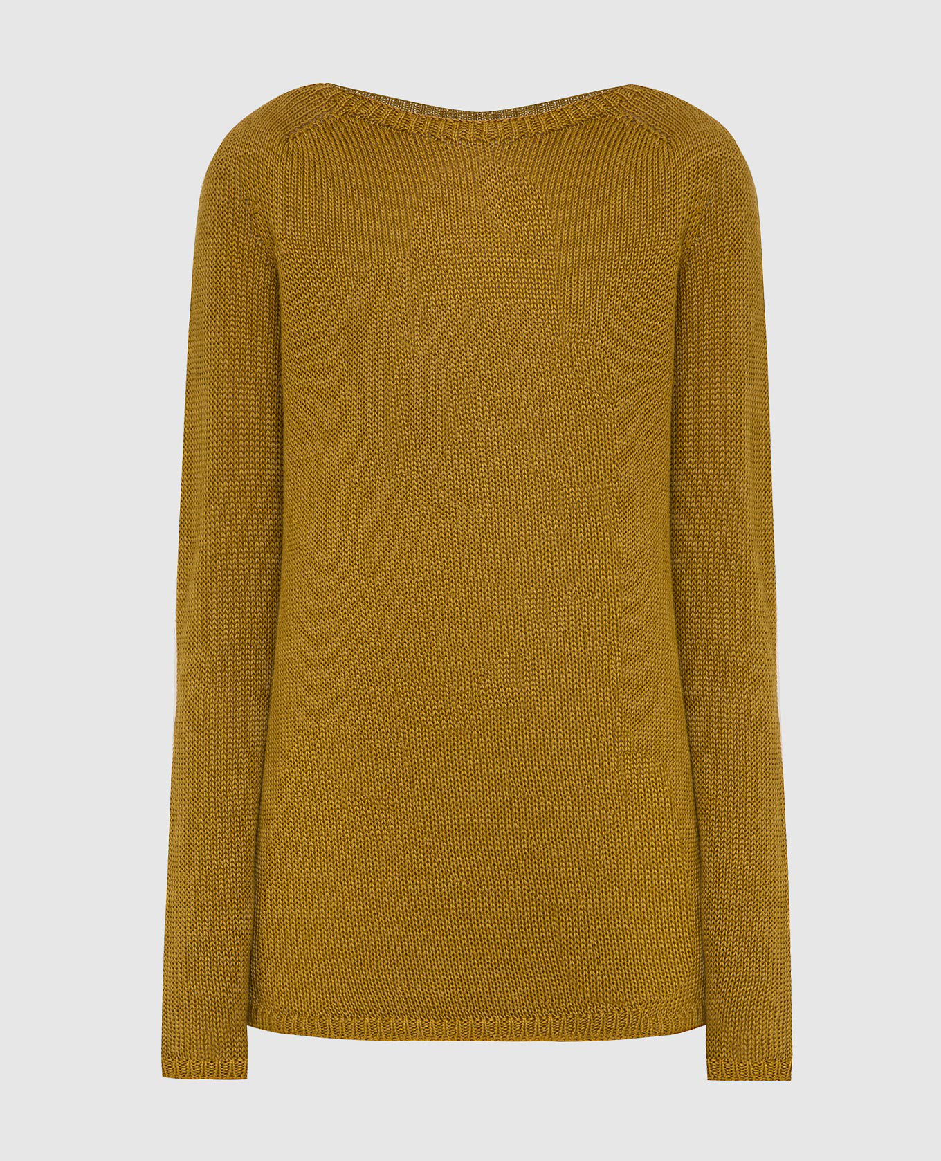 

Льняной джемпер Max Mara, Горчичный, Свитера