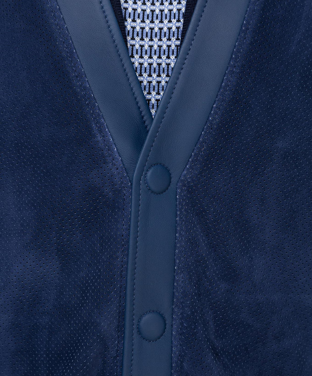 Stefano Ricci Темно-синяя замшевая куртка M7J0100080SUETR1 изображение 5