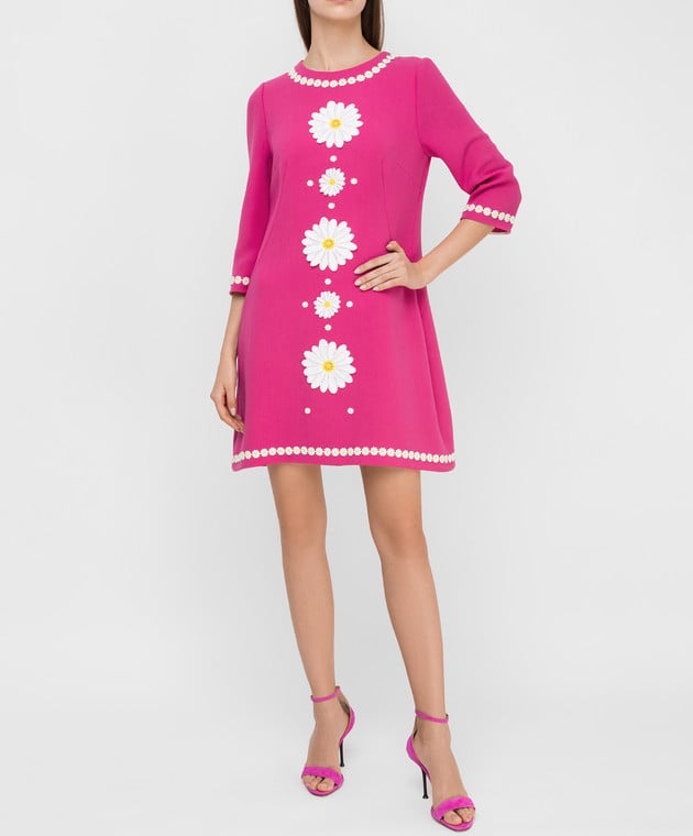 Dolce&Gabbana Розовое платье из шерсти F6UM4ZFU2TZ изображение 2