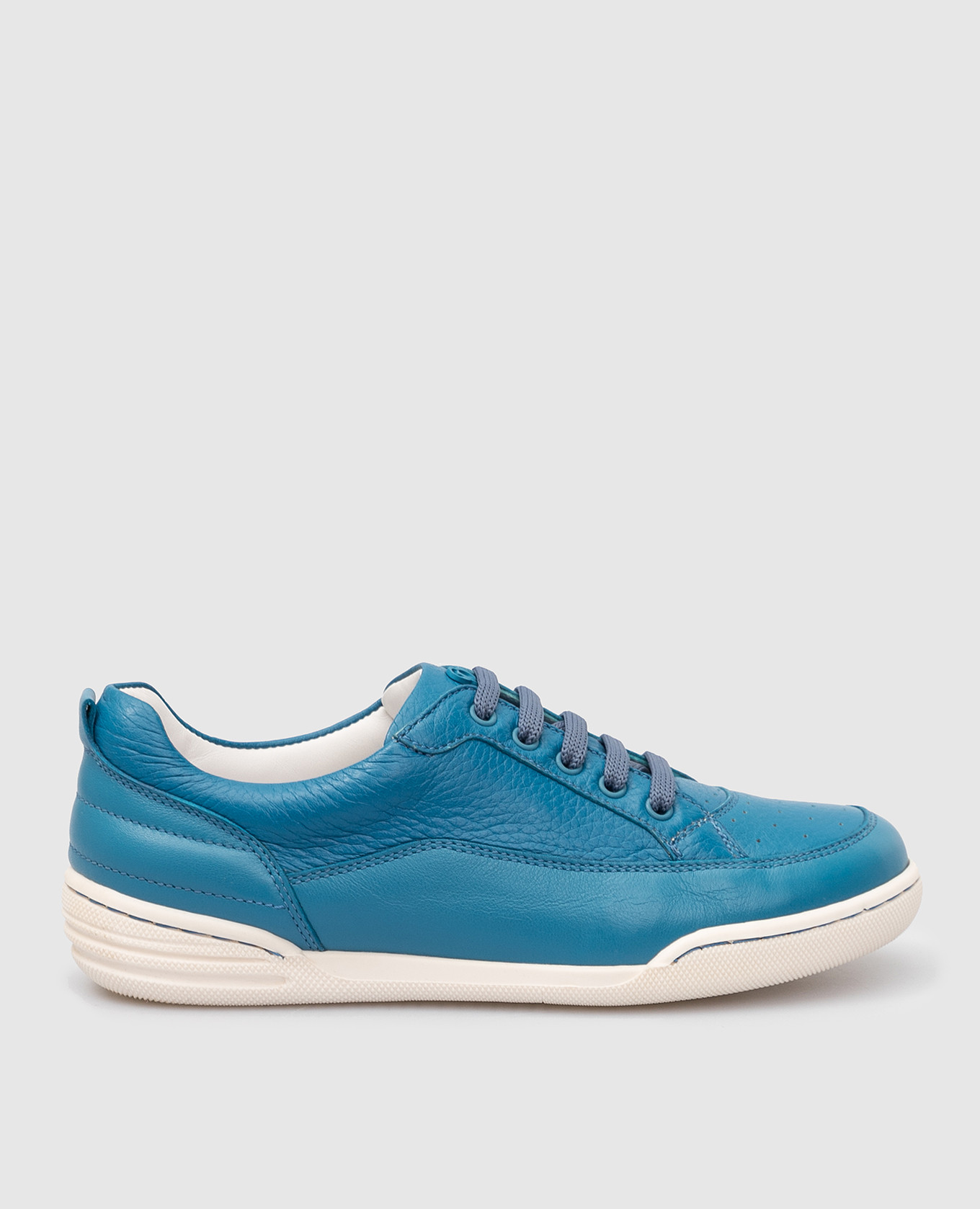 Children's turquoise leather sneakers