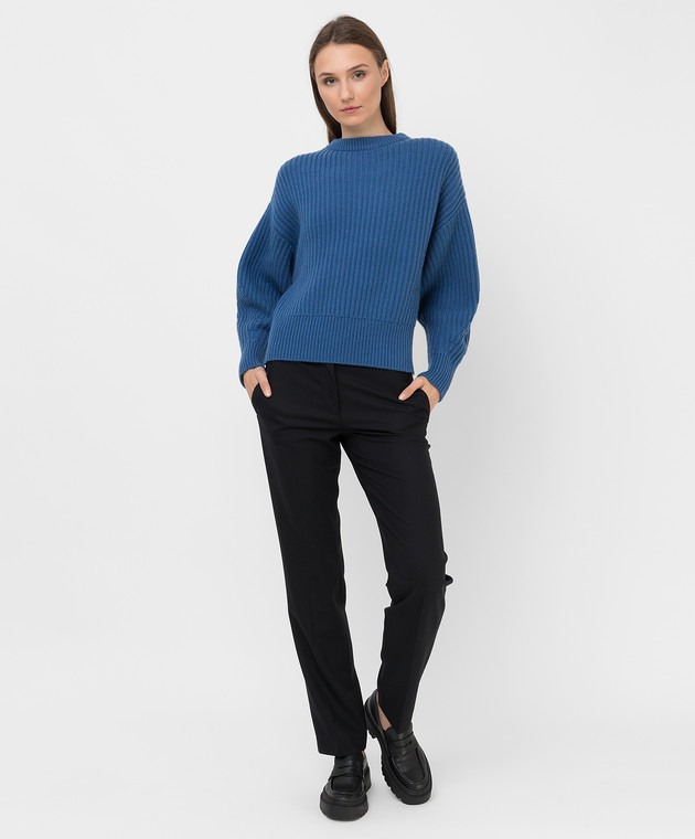 Allude Blue wool and cashmere sweater 21517603 image 2