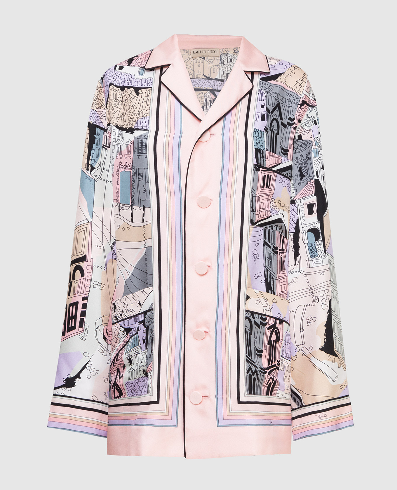 

Розовая блуза из шелка EMILIO PUCCI, Розовый, Рубашки и блузы