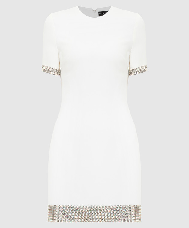 David Koma Белое платье мини с кристаллами AW21DK42D