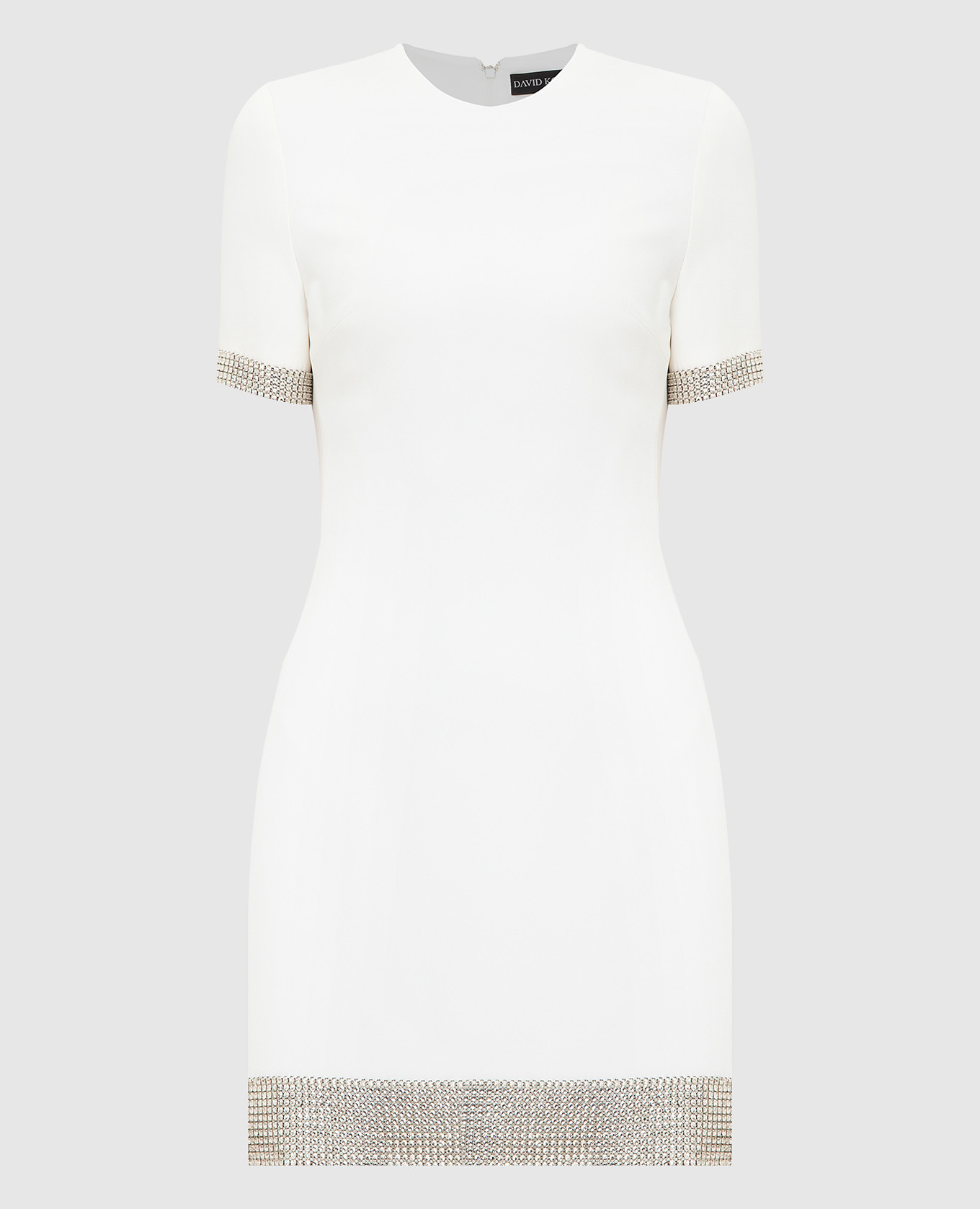 David Koma Белое платье мини с кристаллами AW21DK42D