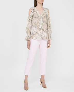 Alexander McQueen Бежева блуза із шовку 570382QMD09