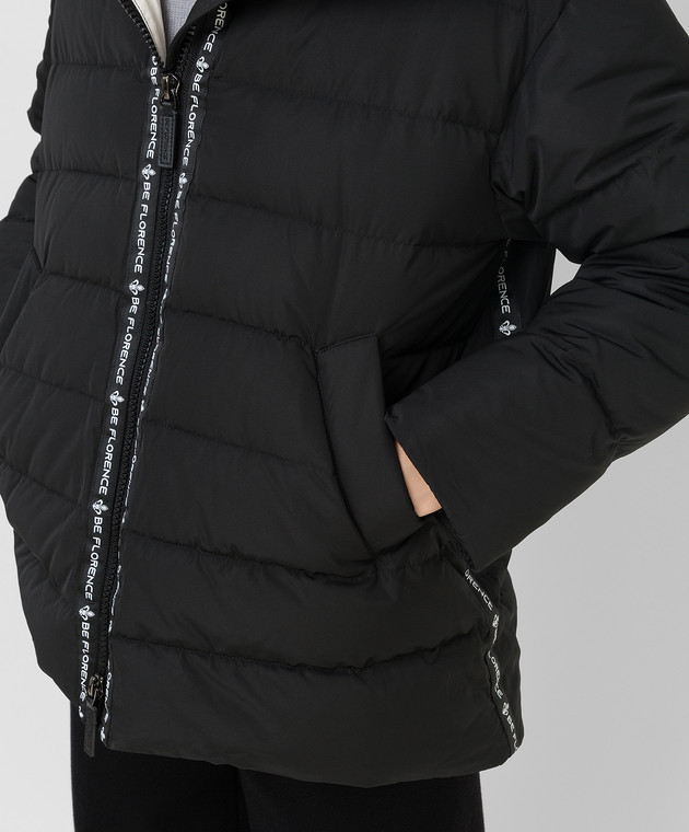 Be Florence Черная пуховая куртка с логотипом FB2120 изображение 5