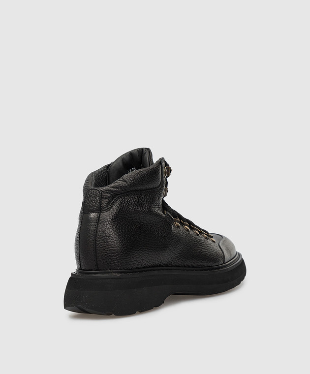 Doucal's Черные кожаные ботинки DD8510STOCUV019 изображение 4