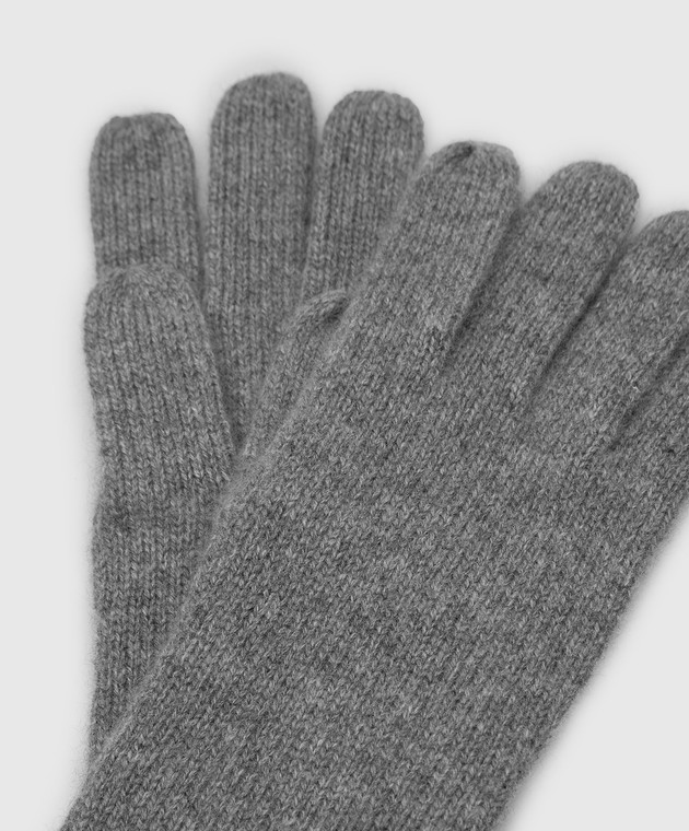 Toteme Серые перчатки из кашемира 214898768 изображение 3