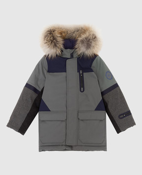 Stefano Ricci Детская горнолыжная куртка с мехом YAJ6S40020HN0021