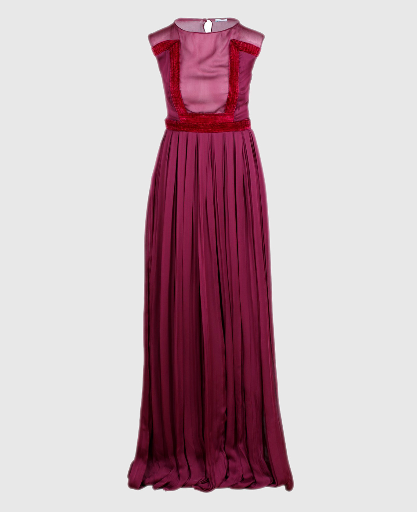 Бордовое платье из шелка