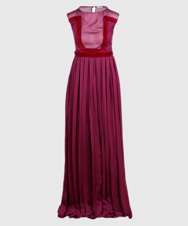 LARUSMIANI Бордовое платье из шелка 077581