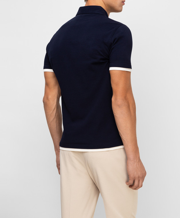 Brunello Cucinelli Темно-синее поло M0T633966 изображение 4