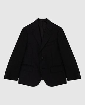 Stefano Ricci Детский черный пиджак из шерсти Y1RF371000HC4082