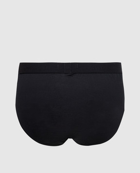 Stefano Ricci Черные трусы-слипы с логотипом SLM2COTTON