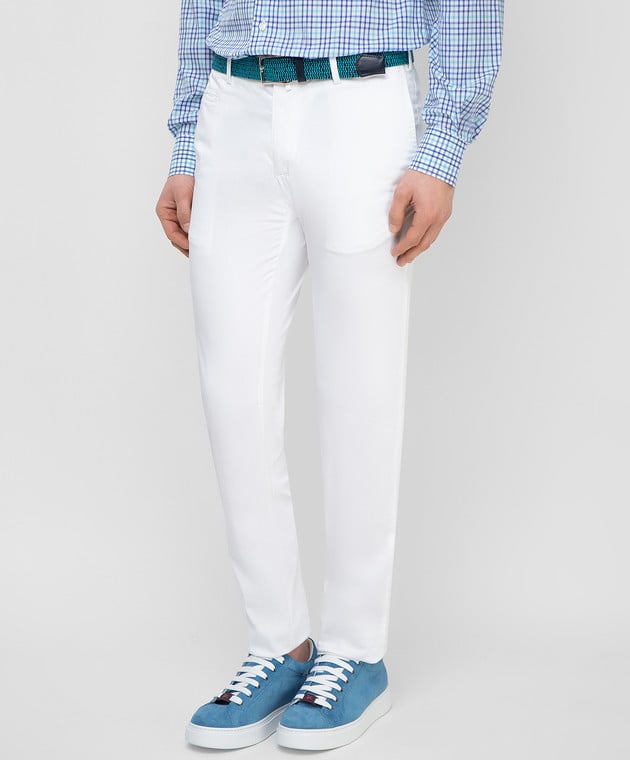 ISAIA Белые брюки PNTS72X0016 изображение 3