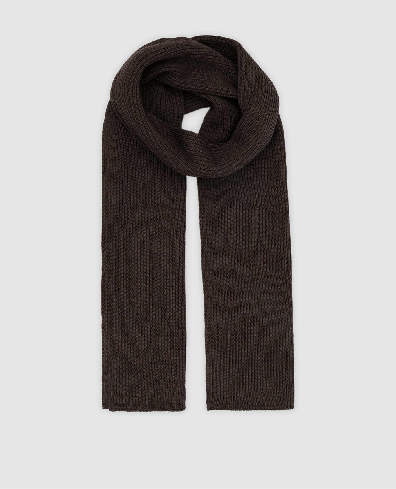 

Коричневый шарф из шерсти мериноса, Шарфы
