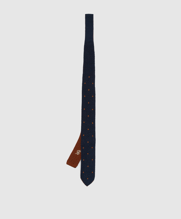 Stefano Ricci Дитячий синя краватка з кашеміру і шовку в візерунок YCRMTSR1001 зображення 2