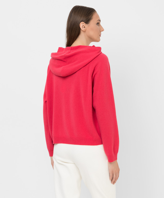 Allude Raspberry cashmere hoodie 21511116 image 4